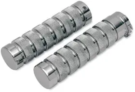 Gr100-knc Accutronix Elite Chrome Billet Grips - Knurled-notch Gr100-knc Accutronix Elite Chrome Billet Grips - Knurled-notch