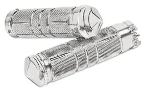 Gr100-skic Accutronix Elite Chrome Billet Grips - Knurled Diamond Gr100-skic Accutronix Elite Chrome Billet Grips - Knurled Diamond