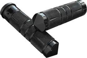 Gr101-skib Accutronix Diamond Knurled Fly-by-wire Black Grips Gr101-skib Accutronix Diamond Knurled Fly-by-wire Black Grips