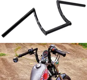 R1511002281 Anxin Motorcycle Handlebar Z Bars 22mm 7/8 Inch Handlebars For Drag Custom Black