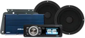 Aquatic Av 850076066079 Ultra Classic Package Fltr 98-13 V-twin Harley Audio System