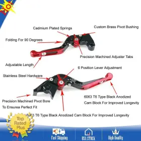M543-a020-red Areyourshop Adjustable Folding Extendable Brake Clutch Levers For Yamaha R1 R6 R6s Fz1 Red M543-a020-red Areyourshop Adjustable Folding Extendable Brake Clutch Levers For Yamaha R1 R6 R6s Fz1 Red