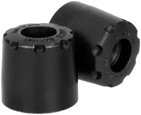 12997 Ariete 12997/u1-n Alu-rub Bar Ends - 12-14mm Black