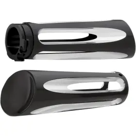 07-132 Arlen Ness Black Deep Cut Billet Grips 07-132 Arlen Ness Black Deep Cut Billet Grips