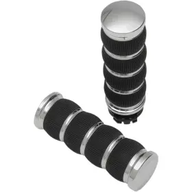 07-312 Arlen Ness Chrome Ring Leader Grips For Cable