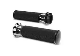 07-317 Arlen Ness Deep Cut Fusion Black Handlebar Grips