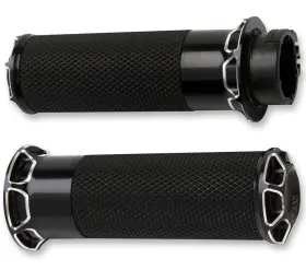 07-331 Arlen Ness Bevelled Black Handlebar Grips 07-331 Arlen Ness Bevelled Black Handlebar Grips