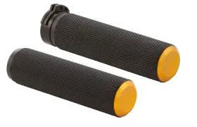 07-337 Arlen Ness Knurled Gold Handlebar Grips