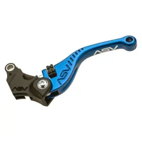 Crf340-sb Asv F3 Blue Shorty Unbreakable Folding Brake Lever