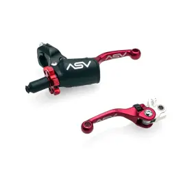 Bcf42506px-sr Asv Inventions F4 Lever Set Pro Pack Red Short Honda Crf450x 2019 - 2025 Clutch And Brake