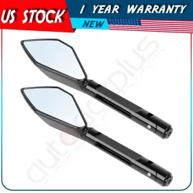 Adp16671301s Autodayplus Motorcycle 8mm 10mm Cnc Aluminum Bar End Rearview Mirrors For Honda Black Convex Adp16671301s Autodayplus Motorcycle 8mm 10mm Cnc Aluminum Bar End Rearview Mirrors For Honda Black Convex