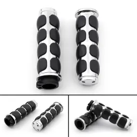 Grip-572-chrome Automoto8 Ger Griffe Ersetzen Grips F R Dyna Lenker Customs Choppers Sportster Softail #