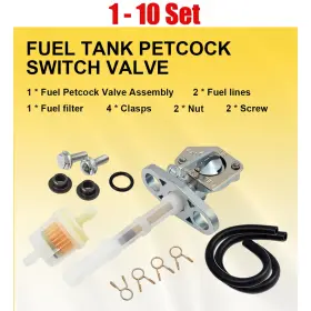 Dd-e2-9005-auxito Auxito 1-10set For Honda Crf50 70 80 100 150 230 Fuel Petcock Gas Valve Oil Filter