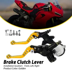 Lhzc-22mm-2g Auxito 2pcs Brake Clutch Levers Master Cylinder Reservoir For Kawasaki Honda Atv 7/8 Inch