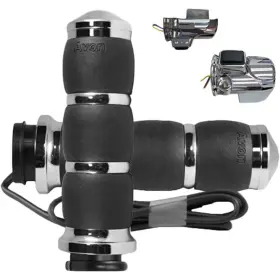 Air-93-f24-ht Avon Grips Velvet Air Heated Twist Grip - Chrome Air-93-f24-ht Avon Grips Velvet Air Heated Twist Grip - Chrome