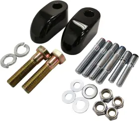 Ba-7416-01b Baron Custom Accessories Handlebar Riser Adapters/extensions-black-ba-7416-01b