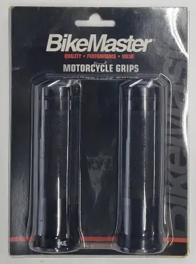 11983 Bikemaster Motorcycle Grips Black/spiral Machined 11983 Bikemaster Motorcycle Grips Black/spiral Machined