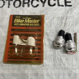 26-6002 Bikemaster Anti-vibration Bar Ends 7/8 Inch - Silver