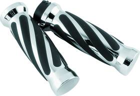 498415 Bikers Choice Dual Throttle Grips With Chrome Finish For Harley-davidson