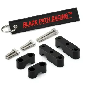 19368 Black Path 1 Inch Up 1.25 Back Fits Suzuki Ltz400 Handle Bar Risers Set For 7/8 Bars