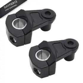 Yr-016-bk Bledtax Pivoting Handlebar Clamp Risers 2 Inch Universal Motorcycle For Black