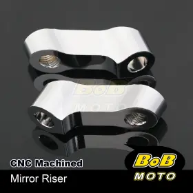 Bo-cma012001d012wwal Bobmoto Chrome Mirror Mount Extenders Fit Honda Cb 900f Hornet 2001-2007 03 04 05 06