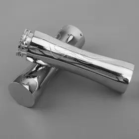 Grip-568-chrome Bruce&shark Chrome 1 Inch Handlebar Grip Fit For Honda Shadow Vlx 600 750 Spirit Vtx 1300 1800 Grip-568-chrome Bruce&shark Chrome 1 Inch Handlebar Grip Fit For Honda Shadow Vlx 600 750 Spirit Vtx 1300 1800