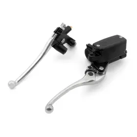 M542-a037-chrome Bruce&shark 7/8 Inch Handlebar Chrome Hand Control Reservoir Brake Clutch Levers Motorcycle Bike