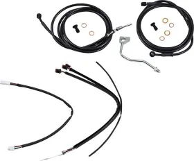 B30-1185 Burly Brand Handlebar Cable/line Kit For 14 Inch Hangers With Abs Black #b30-1185 B30-1185 Burly Brand Handlebar Cable/line Kit For 14 Inch Hangers With Abs Black #b30-1185