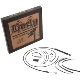 B30-1256 Burly Brand Handlebar Cable/line Install Kits - Black Motorcycle Street