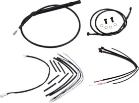 B30-1258 Burly Brand 14 Inch T-bars Cable Kit Non-abs Black B30-1258 Burly Brand 14 Inch T-bars Cable Kit Non-abs Black