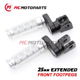 Clcrfpfg3525mmbkmccpxxcc001 Createmotor For Honda St 1300 Pan European 2002-2013 25mm Lowering Rider Front Cnc Foot Pegs