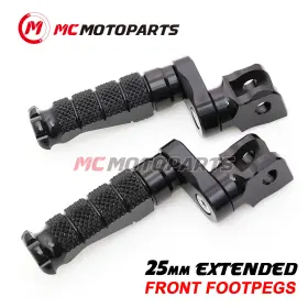 Clcrfpfg3825mmbkmccpxxcc001 Createmotor For Honda Grom Msx125 2013-2022 25mm Lowering Rider Front Cnc Billet Foot Pegs
