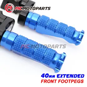 Clcrfpfg9440mmbkmccpxxcc001 Createmotor For Yamaha Fjr 1300 2001-2013 40mm Lowering Rider Front Cnc Billet Foot Pegs
