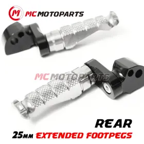 Clcrfprr3225mmbkmccpxxcc097 Createmotor For Honda Cbr1000rr Fireblade 2008-2017 R-fight 1 Inch Lowering Rear Foot Pegs