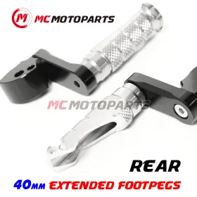 Clcrfprr3940mmbkmccpxxcc111 Createmotor For Honda Cbr300r 2015-2019 Lowering 1.5 Inch Adjustable Rear Passenger Foot Pegs