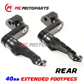 Clcrfprr8040mmbkmccpxxcc245 Createmotor For Triumph Street Triple 765 R/rs 17-2018 Lowering 1.5 Inch Rear Foot Pegs