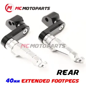 Clcrfprr8940mmbkmccpxxcc251 Createmotor For Yamaha Fz6 /s Fazer 2004-2016 Lowering 1.5 Inch Rear Passenger Foot Pegs