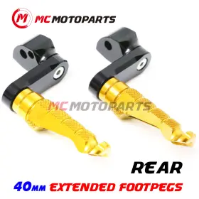 Clcrfprr9840mmbkmccpxxcc284 Createmotor For Ducati Hyperstrada 2013-2015 Lowering 1.5 Inch Rear Passenger Foot Pegs