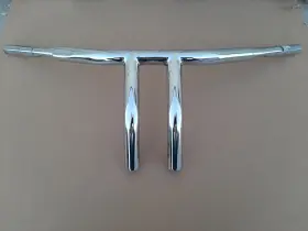 10110 Custom Chrome Chubby Pullback Drag T-bar Handlebar 8 Inch Rise Dyna Softail
