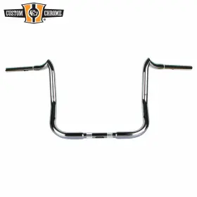 31025148 Custom Chrome / Santee 1.25 Inch Fat Crooked Handlebar 14 Risefit For Harley Touring Street Glide 31025148 Custom Chrome / Santee 1.25 Inch Fat Crooked Handlebar 14 Risefit For Harley Touring Street Glide
