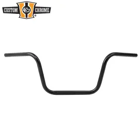 602222 Custom Chrome / Santee Satin Black 1 Inch Ape Hanger Handlebars 10 Rise 8 Center Fits For Harley 602222 Custom Chrome / Santee Satin Black 1 Inch Ape Hanger Handlebars 10 Rise 8 Center Fits For Harley