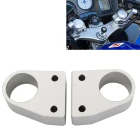 Dictorcoltd 550732984654 Cnc Silver Handlebar Riser Spacer Adapter Kit For Honda Vfr800f Vfr 800f 2014-22