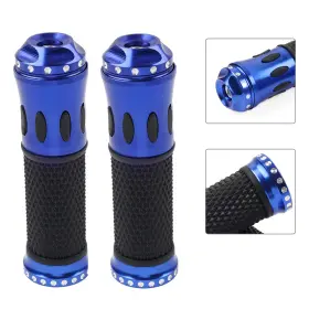 Dictorcoltd 550748610523 7/8ftft Motor Blue Handlebar Handle Bar Hand Grips For Yamaha Honda Suzuki