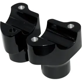 0602-0350 Drag Specialties 1-1/4 Inch Straight Buffalo Risers - 1-1/2 Black