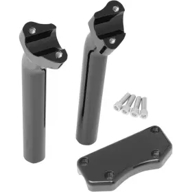 0602-0595 Drag Specialties 9-1/2 Inch Black Buffalo Risers With Top