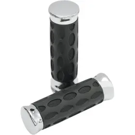0630-0739 Drag Specialties Custom Rubber Grips - Chrome 0630-0739 Drag Specialties Custom Rubber Grips - Chrome