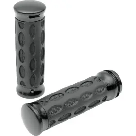 0630-0775 Drag Specialties Custom Rubber Grips - Black