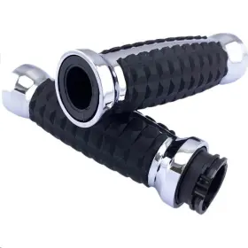 0630-2639 Drag Specialties Grenade Grips - Chrome 0630-2639 Drag Specialties Grenade Grips - Chrome