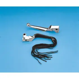 Ds-243063 Drag Specialties Fringed Leather Lever Covers For Ft96 - Ft16